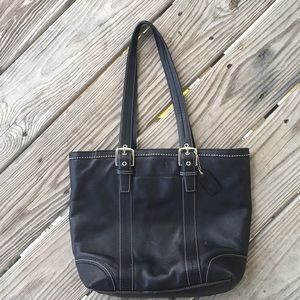 Coach bag, black leather